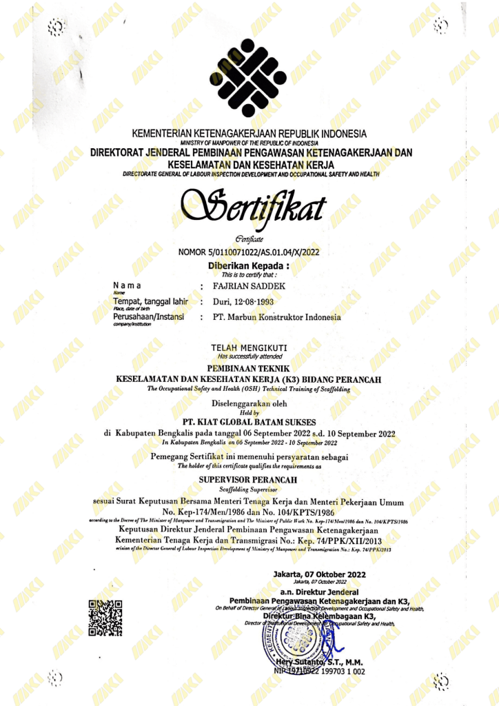 SERTIFIKAT SUPERVISOR PERANCAH-FAJRIAN SADDEK
